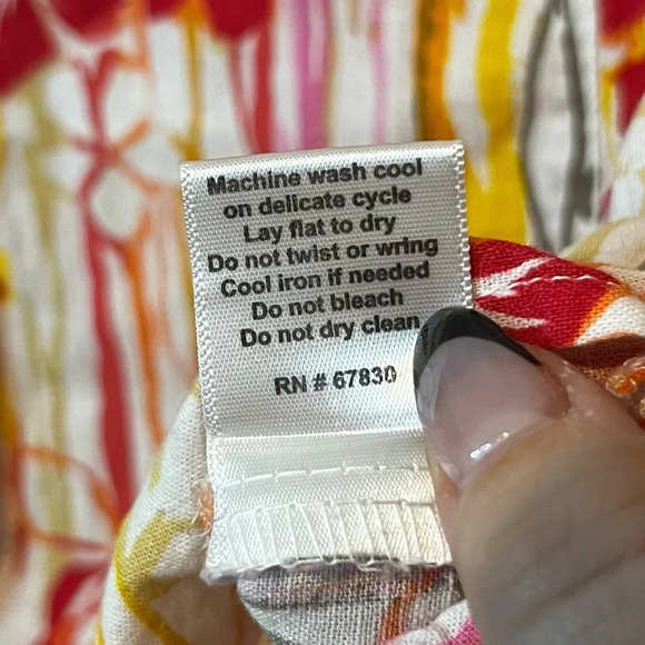 CORAL BAY Striped Beachy Linen Blend Button Down Blouse - Picture 10 of 10